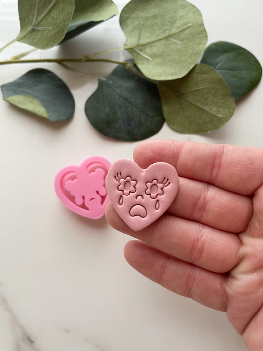 Spring Crying Heart Clay Cutter